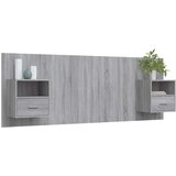  Uzglavlje za krevet s ormarićima boja hrasta konstruirano drvo | shoptok.hr