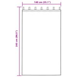 vidaXL Zavjese sa zavjesama 2 pcs Antracit 245 x 140 cm Poliester | shoptok.hr