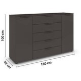 Rauch Möbel KOMODA, barve grafita | Shoptok.si