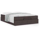  Krevetna konstrukcija Tamno smeđa 140 x 200 cm tkanina | shoptok.hr