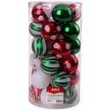 Festa icy set, novogodišnje kugle, set, zelena i crvena, 6cm, 30K Cene