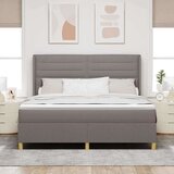 Box Borovniška postelja z vzmetnico Taupe 180x200 cm Tkanina, (22050550) | Shoptok.si