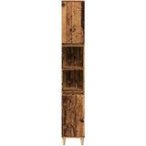 vidaXL Kopalniška omarica starinski les 30x30x190 cm inženirski les | Shoptok.si