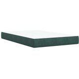 vidaXL Box spring postelja z vzmetnico temno zelena 120x200 cm žamet | Shoptok.si