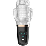 Funny Me Rocket Cup - usisno-vibrirajući masturbator (prozirno-crni) | shoptok.hr
