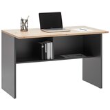 Mömax pisalna miza shelf, barva hrasta, antracit | Shoptok.si