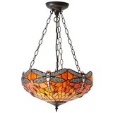 Endon 64076 - Luster na lancu Tiffany DRAGONFLY 3xE27/60W/230V, prečnik 41 cm | Eponuda.com