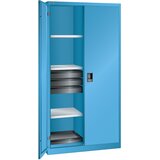 LISTA omara s krilnimi vrati, vxšxg 1950 x 1000 x 580 mm, z 8 policami, 6 predali, svetlo modra Cene