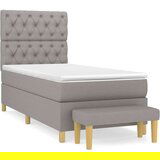  Kreveta s oprugama i madrac svjetlosivi 80x200cm tkanina | shoptok.hr
