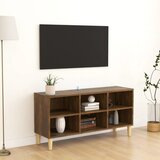 vidaXL TV ormarić s nogama od masivnog drva 103,5x30x50 cm boja hrasta | shoptok.hr