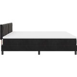 vidaXL Postelja s škatlastimi vzmetmi z vzmetnico Črna 200x200 cm Žamet | Shoptok.si