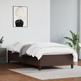 vidaXL Posteljni okvir rjav 90x200 cm umetno usnje | Shoptok.si
