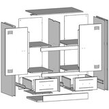  Visoka komoda maslinastozeleni 67 x 39 x 95 cm čelična | shoptok.hr