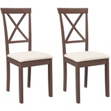 Furnova Jedilni stoli z blazinami 2 kosa Brown Solid Wood Rubber, (21928460) | Shoptok.si