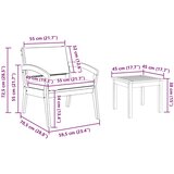 Bistro set s jastukom 3 pcs Smeđa Poliester | Eponuda.com