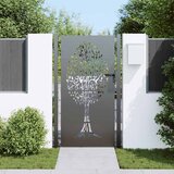  Vrtna vrata Crna 110 x 180 cm Čelik s praškastim premazom | shoptok.hr
