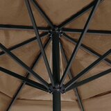  Vrtni suncobran s aluminijskom šipkom 600 cm smeđe-sivi | shoptok.hr