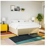 vidaXL Posteljni okvir brez vzmetnice krem 200x200 cm blago | Shoptok.si