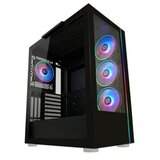 LC-Power Case Gaming 808B Midi-ATX, black, HD Audio, 4x 120mm ARGB fan, 1x USB-C | Eponuda.ba