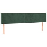 Maison Chic posteljno vzglavje - vzglavna omarica - nočna omarica z ušesi temno zeleno 163x16x78/88 cm žamet, (21711094) | Shoptok.si
