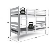 BMS Dječji drveni krevet na kat Eryk s ladicom 200x90 cm, bijeli, s madracima od PE pjene 8 cm | shoptok.hr