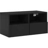  The Living Store Stenska TV omarica črna 60x30x30 cm inženirski les - TV Stenska Omarica, (21499134) | Shoptok.si