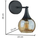  Zidna svetiljka STAR 1xE27/60W/230V crna/zadimljeno bež | Eponuda.com
