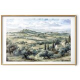  Plakat - Landscape with Sunny Green Fields 42x29.7 Zlatni okvir s margom | shoptok.hr