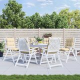  The Living Store Blazina za stol 6 kosov bež oxford tkanina - Blazina Za Stol Z Nizkim Naslonjalom, (21487448) | Shoptok.si