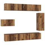  Set TV komoda Zidne 8 pcs Staro drvo Konstruirano drvo | shoptok.hr