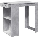 vidaXL Barska miza betonsko siva 102x70x103,5 cm inženirski les | Shoptok.si