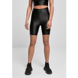 Urban Classics Women's Shiny Metallic High-Waisted Cycling Shorts Black Cene