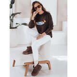 DStreet Damski sweter z aplikacją psa CHICPAWS brązowy | ePonuda.com