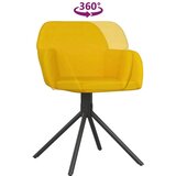  Vrtljiv jedilni stol 2 kosa rumen žamet, (20700950) | Shoptok.si