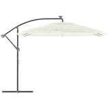  Vrtni suncobran s čeličnom šipkom bijeli 290x290x238 cm | shoptok.hr