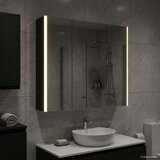  Kupaonski ormar s ogledalom Crni hrast 73.5 x 15.5 x 70 cm | shoptok.hr