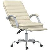  Masažni pisarniški stol krem umetno usnje, (20669239) | Shoptok.si