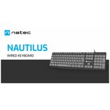 Natec NAUTILUS, Slim Multimedia Keyboard US, Spill Proof, USB, Black/Grey | ePonuda.com
