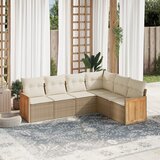  6-dijelni set vrtnih sofa s jastucima bež od poliratana | shoptok.hr