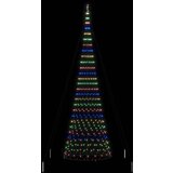 vidaXL LED božično drevesce večbarvno 138.5 x 138.5 x 399 cm Kovina | Shoptok.si