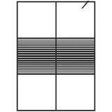 vidaXL Pregrada za tuš črna 140x195 cm prozorno ESG steklo | Shoptok.si