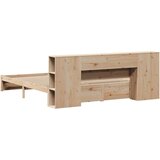 vidaXL Krevet s regalom za knjige bez madraca 200 x 200 cm od borovine | shoptok.hr