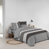 Douceur d intérieur Črno-bela bombažna posteljnina za zakonsko posteljo/podaljšana z rjuho/6-delna 240x220 cm Meiko – Cene