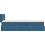  s od storage s uzglavljem Tamno plava 90 x 200 cm Baršun | shoptok.hr