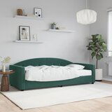  The Living Store Dnevna postelja z vzmetnico temno zelena 90x200 cm žamet - Dnevna Postelja Z Vzmetnico, (21449944) Cene