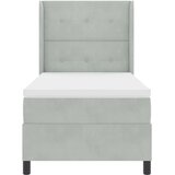  s opruga kutije Svijetlo siva 90 x 190 cm Baršun | shoptok.hr