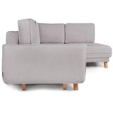 Bonami Selection Svijetlo siva sklopiva/s prostorom za odlaganje kutna garnitura od samta (s lijevim kutom/u obliku slova L) Tori – | shoptok.hr