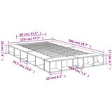  Okvir kreveta boja hrasta sonome 120 x 200 cm konstruirano drvo | shoptok.hr