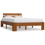 vidaXL Posteljni okvir medeno rjav iz trdne borovine 120x200 cm, (20647394) Cene