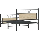  Posteljni okvir brez vzmetnice hrast 100x190 cm inženirski les, (21829200) | Shoptok.si